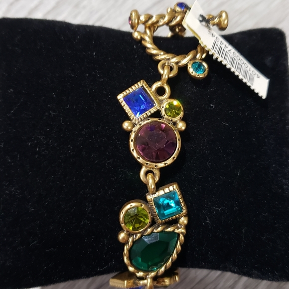 Chico's Jewelry - Chicos Gold and Jewel Tone Toggle Bracelet